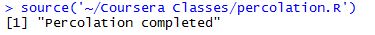 percolation output